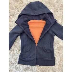 Lululemon Scuba Hoodie Beach Scape Heather Cadet Blue 6 Athletic Full Zip Sporty